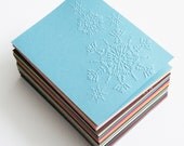 Blank cards with embossed Snowflakes - 50 color choices - diecut4you