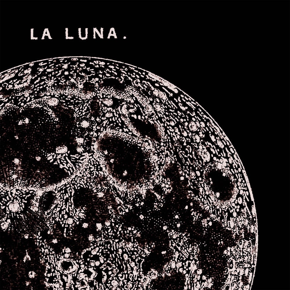 Full Moon Print Recovered Vintage Image to Frame