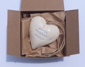 Personalised personalized christening baptism baby naming gift present ceramic heart, playroom nursery decor