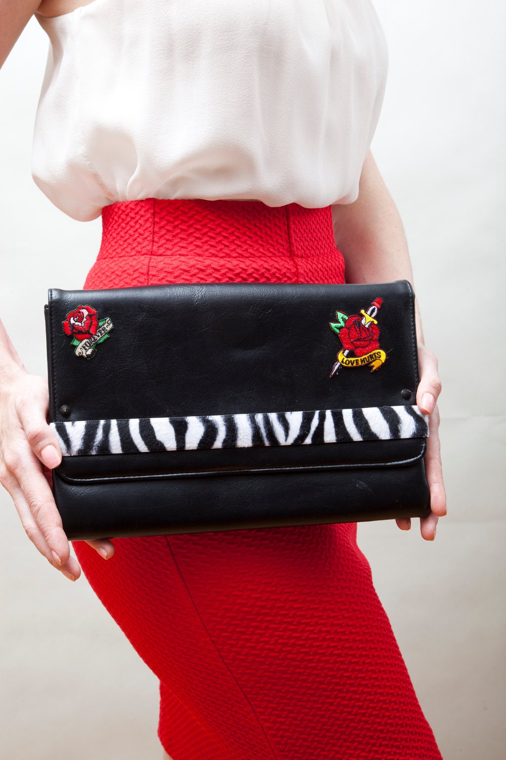 Vintage ReWorked Rockabilly Clutch