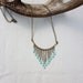 Mint Fringe Necklace in Antique Brass