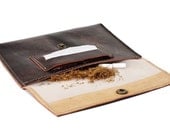 Brown lether tobacco Case,Rolling Cigarette Bag, unisex, Brown handcrafted wallet