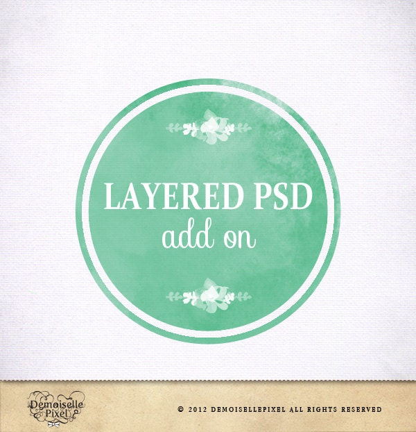 Layered PSD Logo Add On - for Photographer, Photograhy, Small Business