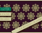 Glitter Font Family:  create endless patterns/wallpapers/backgrounds with plenty of  star shaped dingbats & 10 tilable patterns