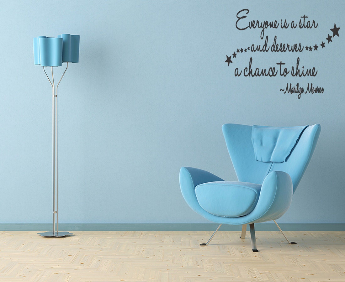 Everyone Is A Star Vinyl Wall Quote Decal Home by superdecals1