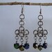 Fan Pattern Stainless Steel Chainmail Chandelier Earrings
