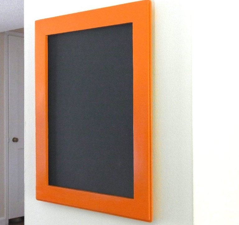 Chalkboard Orange iPad Shapped Handmade