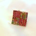 Vintage Brooch Rhinestone Diamond Square Pastel Colors Interesting Piece
