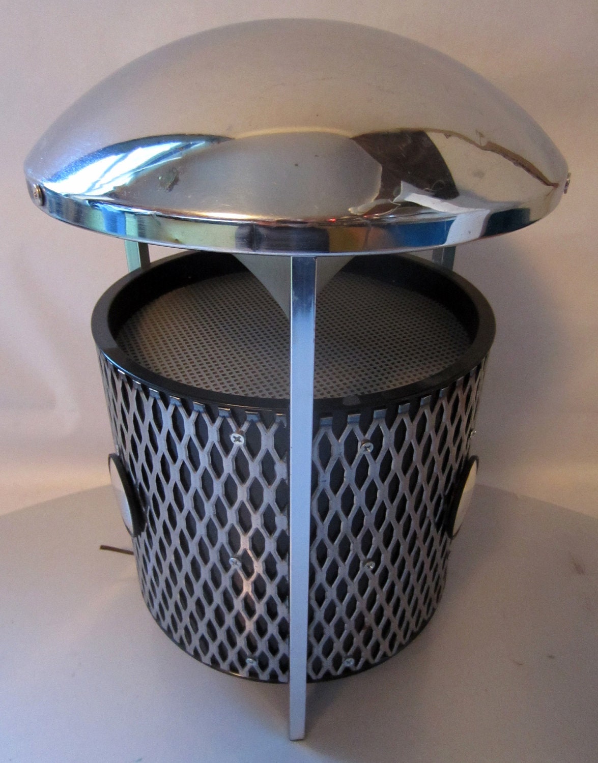 2 Homemade modded retro industrial speaker/subwoofer boxes