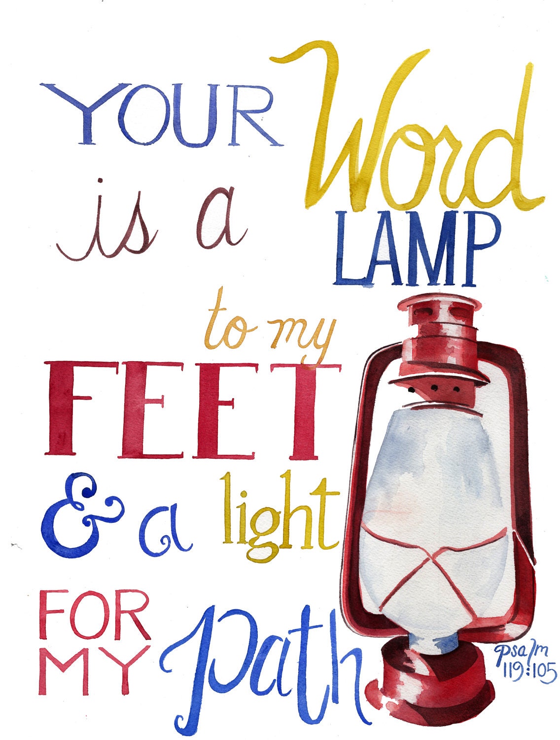 Psalm 119:105 - print 8.5x11