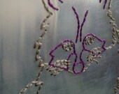 Chunky Raccoon Hand-Embroidered on Aluminum