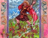 Celtic Art Print Fionn Mac Cumhaill (Finn MacCool) 8x11" Print. Irish Art, Ireland, Celtic Designs, Legend, Wall Art, Celtic Knot.