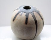 Mixed stoneware clay ceramic sphere vase