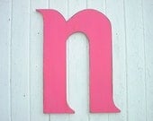Kids Wall Decor Art Letters "n" Wooden Wall Hanging Nursery Letter