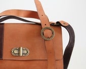 FREE SHIPPING-Women leather bag, tote bag, orange color,crossbody bag, shoulder bag, massanger bag,adjustable strap - KishaDesigns