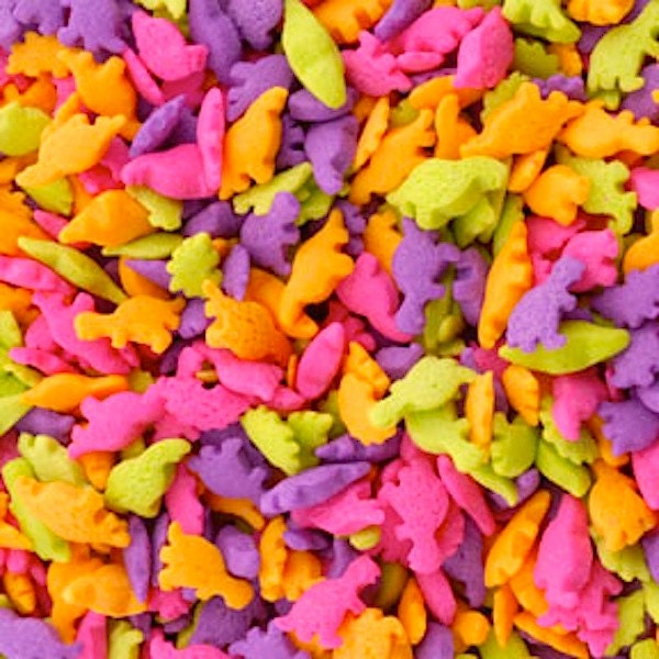 2.6 OZ. Edible Dinosaur Confetti - Edible Cake Decoration - Baking Candy Making Party Supplies Il_570xn