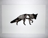 Geometric Fox - Original Watercolor - GeometricInk