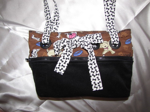 Brown convertible doggie purse/tote bag