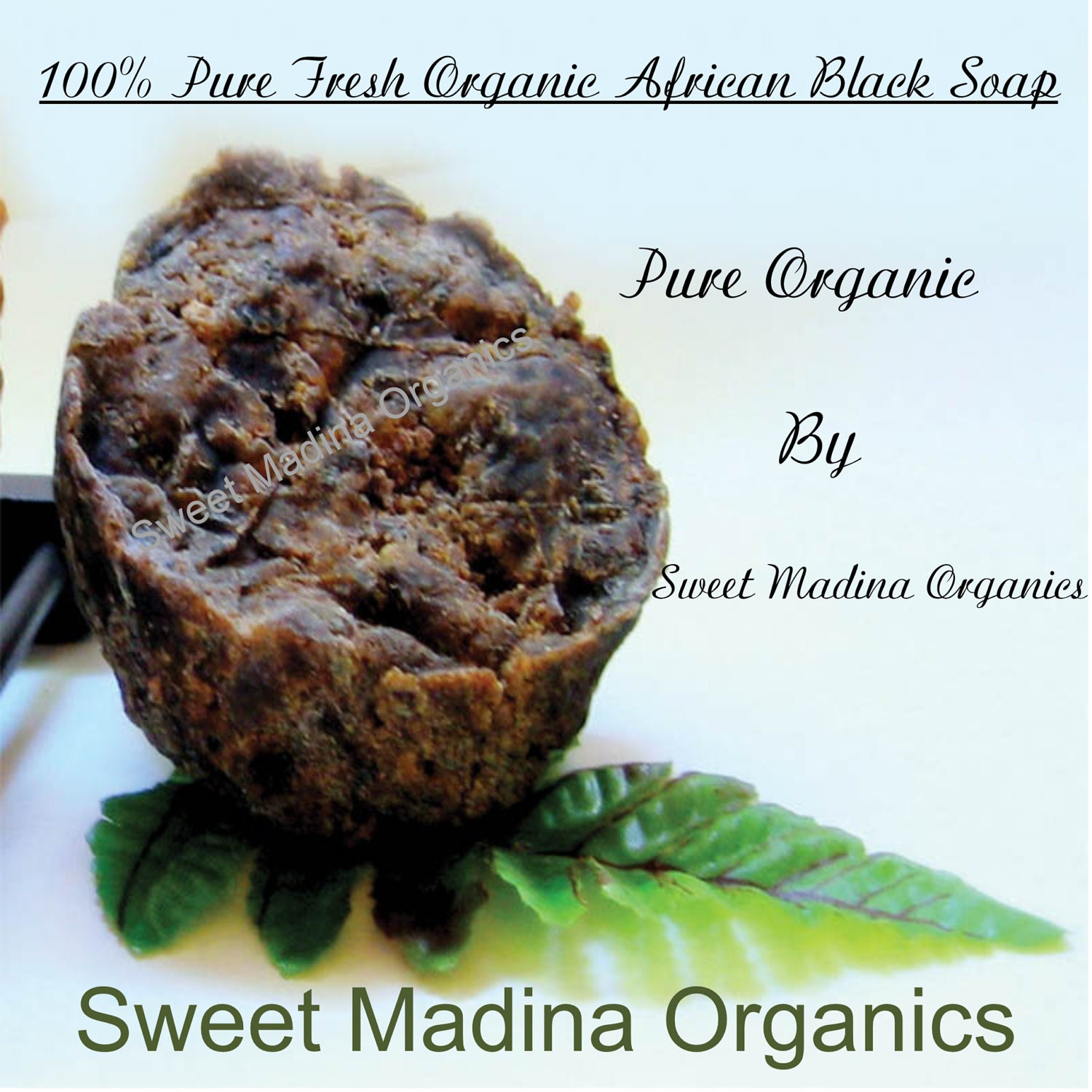 3 lb fresh African Shea butter Black Soap (Organic, Raw and Unrefined Black Soap with Shea butter)