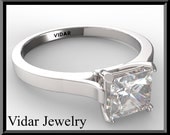 Diamond Solitaire Engagement Ring,Diamond Engagement Ring,Princess Cut Engagement Ring,Unique,Solitaire,Gold,Luxury,Diamond Ring,Custom