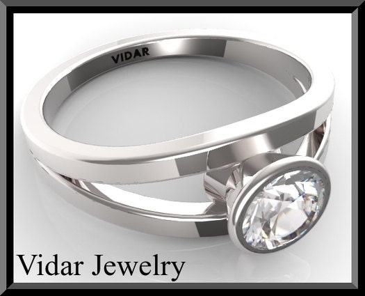 Moissanite Engagement Ring,Solitaire Engagement,Gold Engagement Ring,White engagement Ring,Diamond,Unique Engagement ring,Custom,Luxury