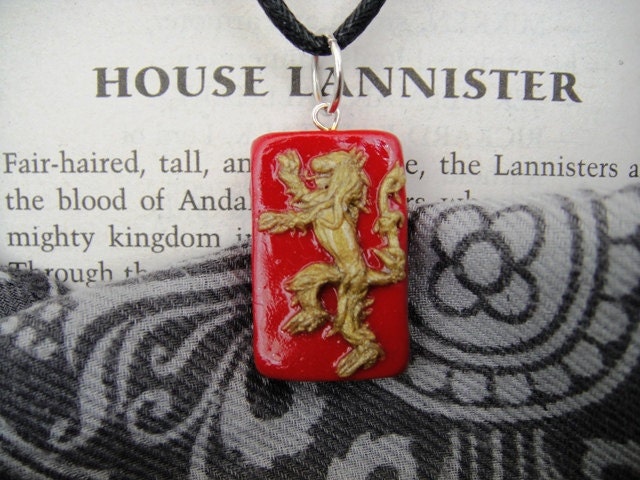Game Of Thrones - House Lannister "Hear Me Roar" Pendant