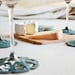Stemware Coasters Wine Tags Teal set of 4 Large Size