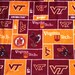 Virginia Tech Hokies Tie Blanket - College No Sew - Fleece VT for ANY one - Great Gift - Adult Size - Baby Shower - Large or Small