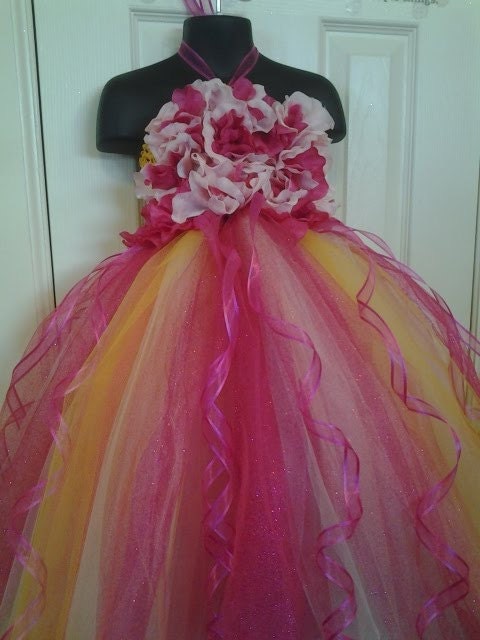 Sleeping Beauty one of a kind Tutu Dress just like Disney Princess Aurora with matching headpiece 2t-5t