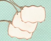 Distressed DIY Wedding or Baby Shower Favor Tags Rustic Vintage Inspired 25 Handmade Die Cut Craft Tags