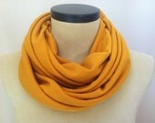 LAST 1 Mustard Double Knit Infinity Scarf
