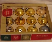 Vintage Shiny Brite Christmas Ornaments Set of 12 in original box