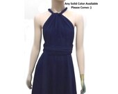 Convertible Dress Knee Length Bridesmaid Transformer Gown