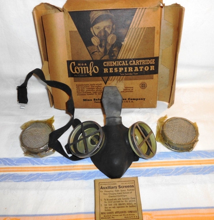 Vintage MSA Comfo Respirator Mine Safety by YoungsForeverVintage