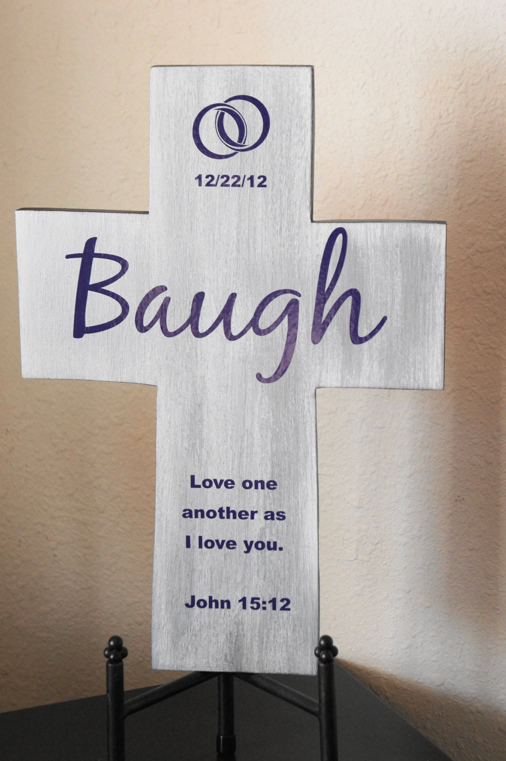 Wedding Wall Cross Personalized Last Name by Frameyourstory