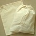 10 x 12 qty. 1 Best Cotton Muslin bag, one plain sample bag