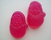 Santa Face Olive Oil Soap - Christmas Soap - Children's Soap - Holiday Soap - Guest Soap - You pick the color