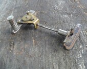 Brooch made of Unique Vintage Clockwork with Moving Gears 3.25" tall, Steampunk, OOAK, Industrial Art