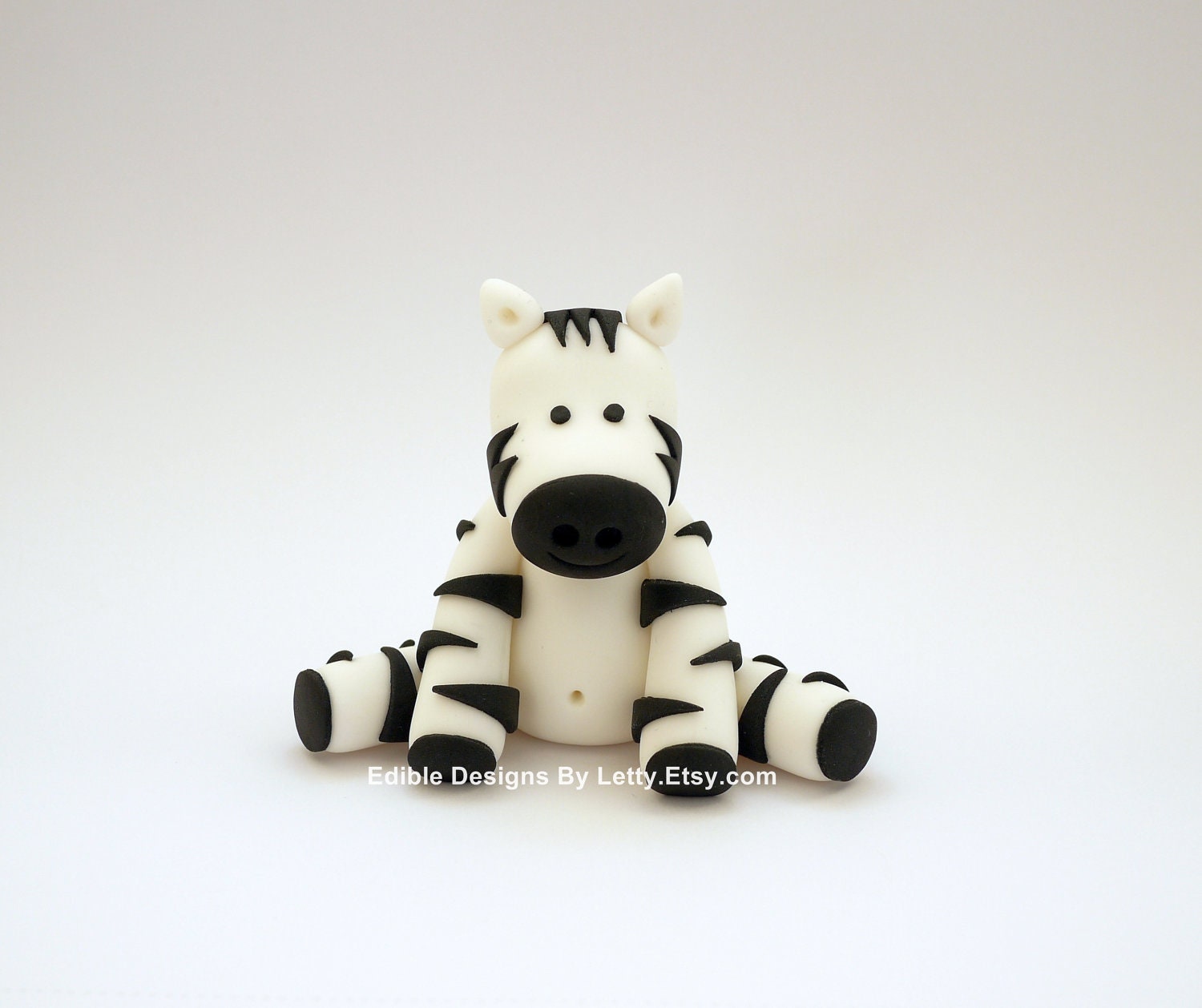 Zebra Cake Topper 3 Tall Edible Fondant By