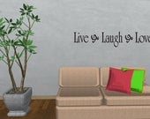 Live Laugh Love Inspirational Quote Sticker Art Bedroom Vinyl Wall Decal Home Room Decor (01)