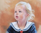 Custom Pastel Portrait Painting of Child from photography