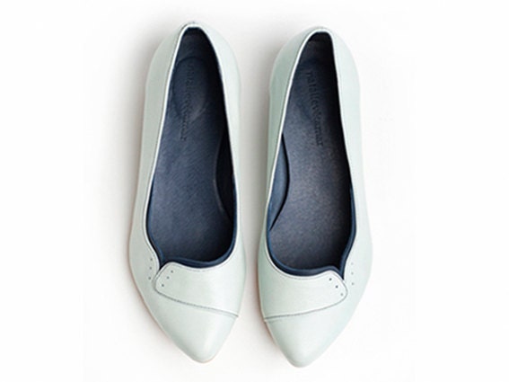 45% OFF Ninna light blue flats ON SALE