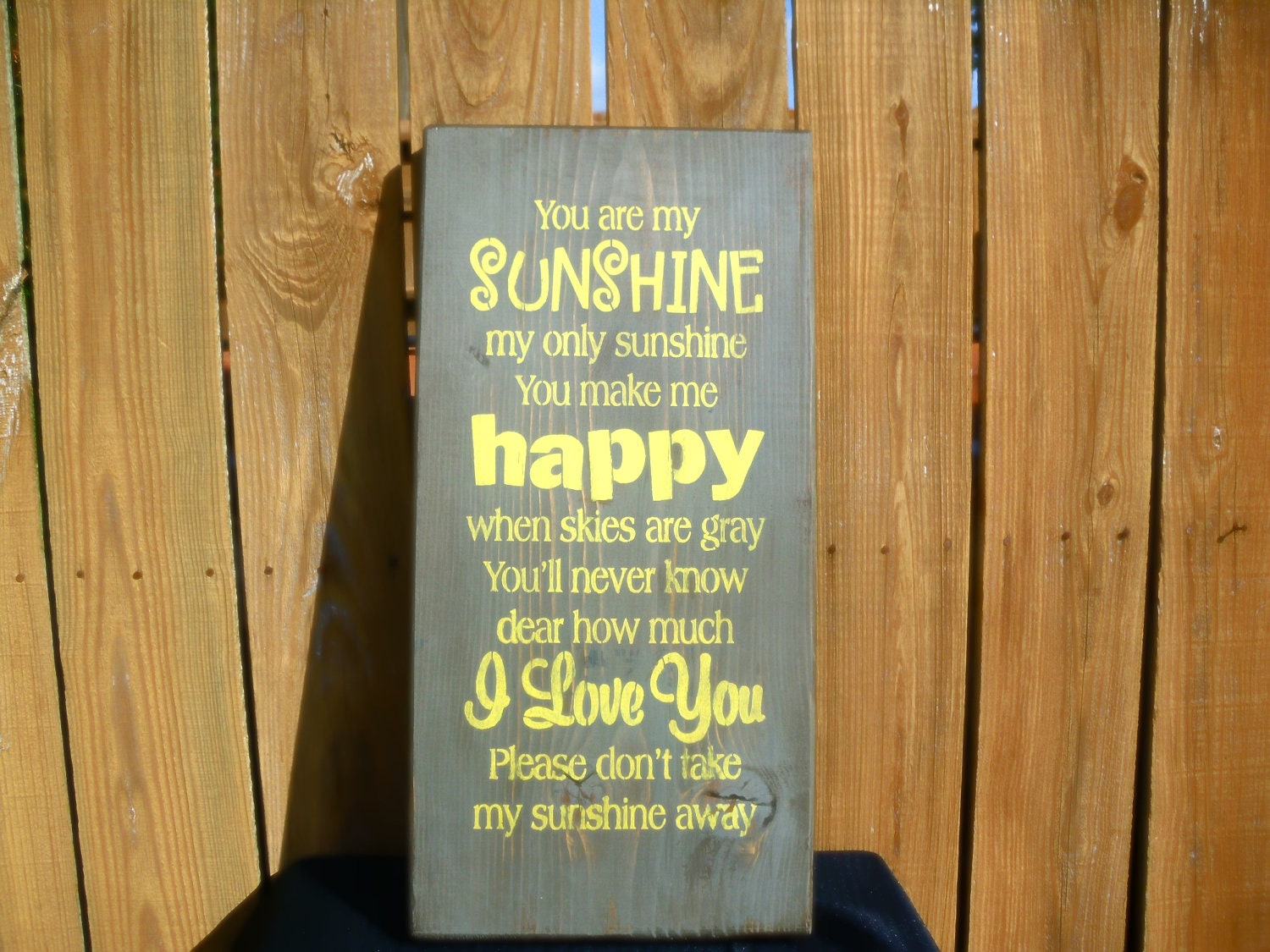 wooden sign, wall decor, you are my sunshine, subway art, wall hanging