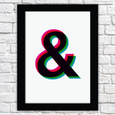 Ampersand - A4 - Typographic Print, graphic design.