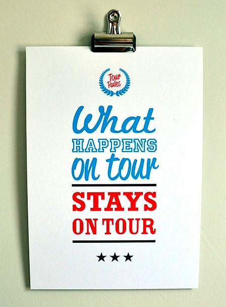 Tour - Typographic Sports Print - sports teams, prints for her or for him