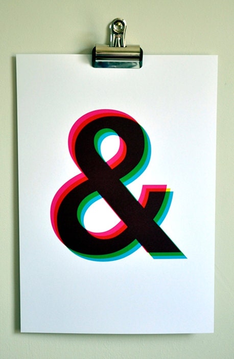 Ampersand - Typographic Print - perfect gifts for graphic designers, fashion, the cool hipsters
