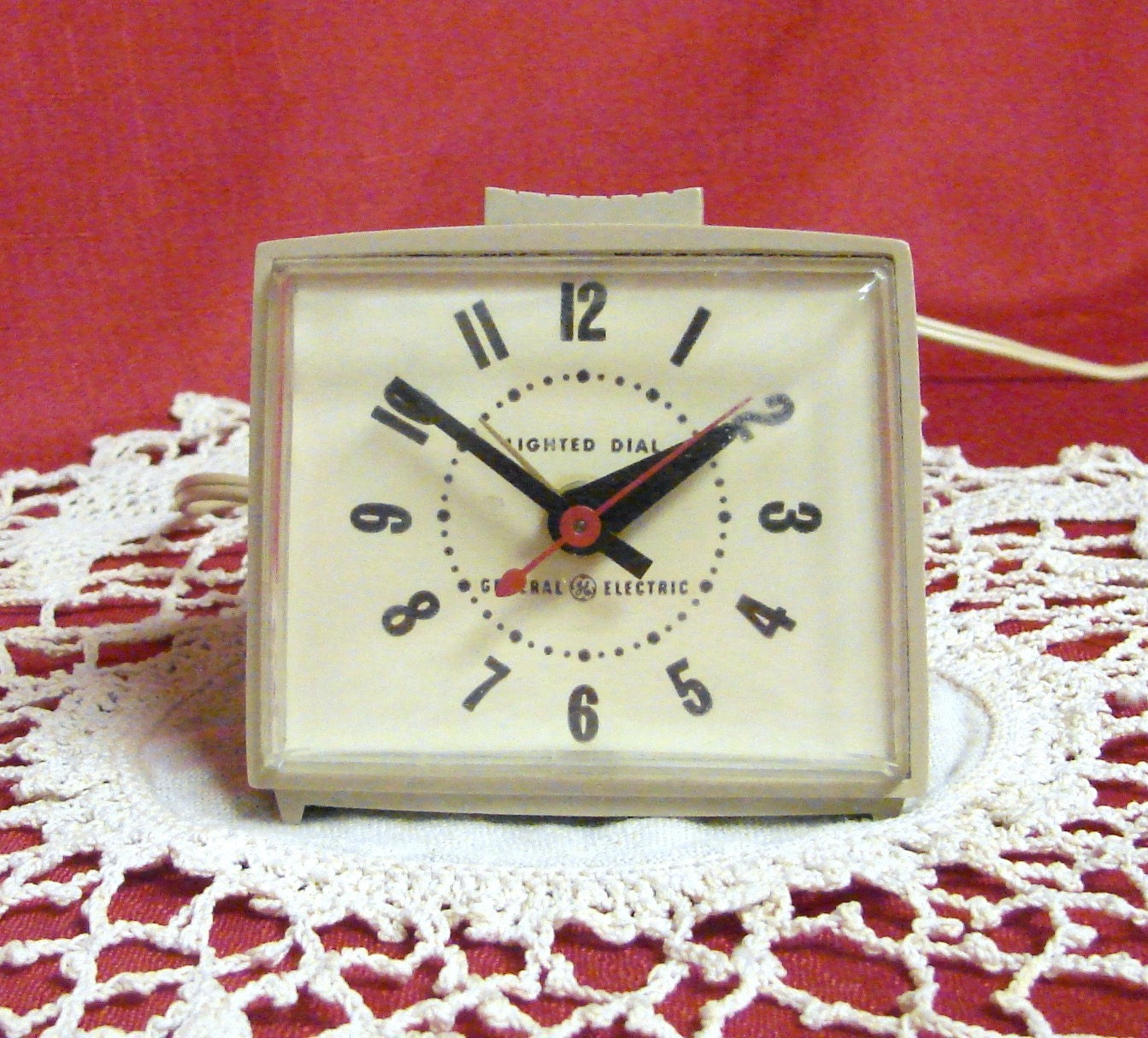 Vintage Electric Alarm Clock Lighted Dial By Thatsamoreshop