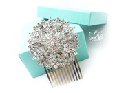 Wedding Hair Comb Rhinestone sunflower crystal Bridal hair comb or sash applique hair accessory Wedding Accessory tiara