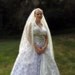 Lace Fingertip Veil, Ivory Wedding Veil, Chantilly Lace