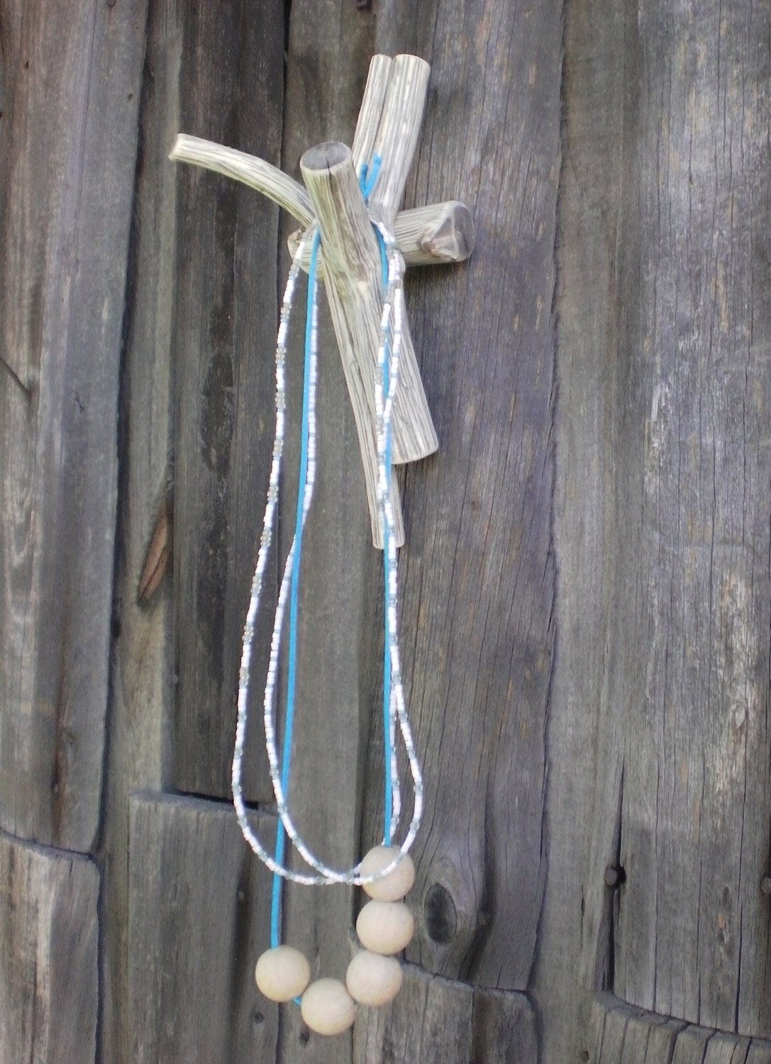 Rustic grey branches wall organizer hanging wooden hook black grey jewelry theteam housewares kitchenwares rusteam key rack holder farmhouse